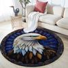 Animals in a Circle  Round Area Rug,Carpet Rug for Living Room Bedroom Sofa Playroom Decor,Non-slip Floor Mat