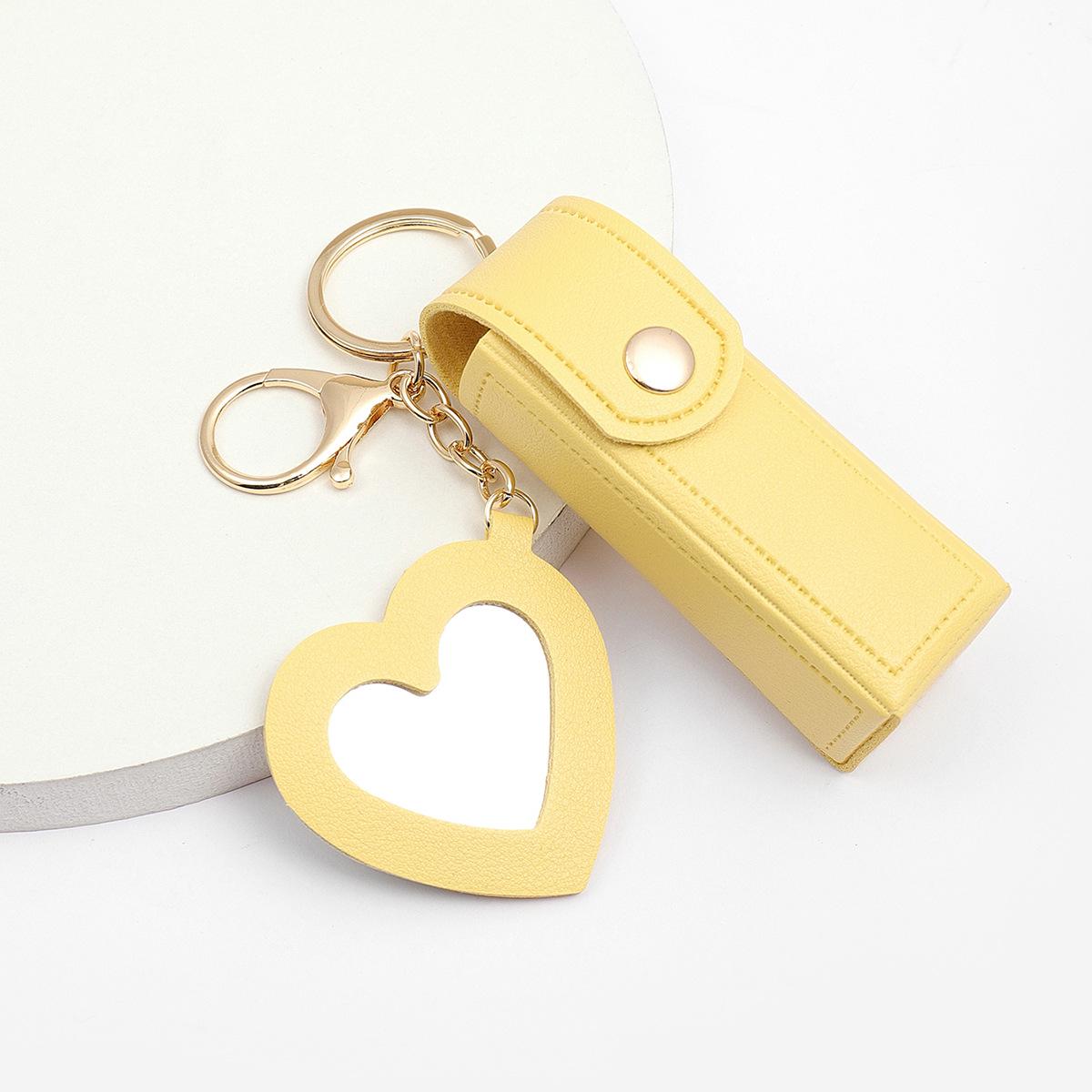 

Брелок-подвеска из стекла и зеркала, кошелек для монет из ПУ в форме сердца, креативный подарок, маленькая ювелирная подвеска