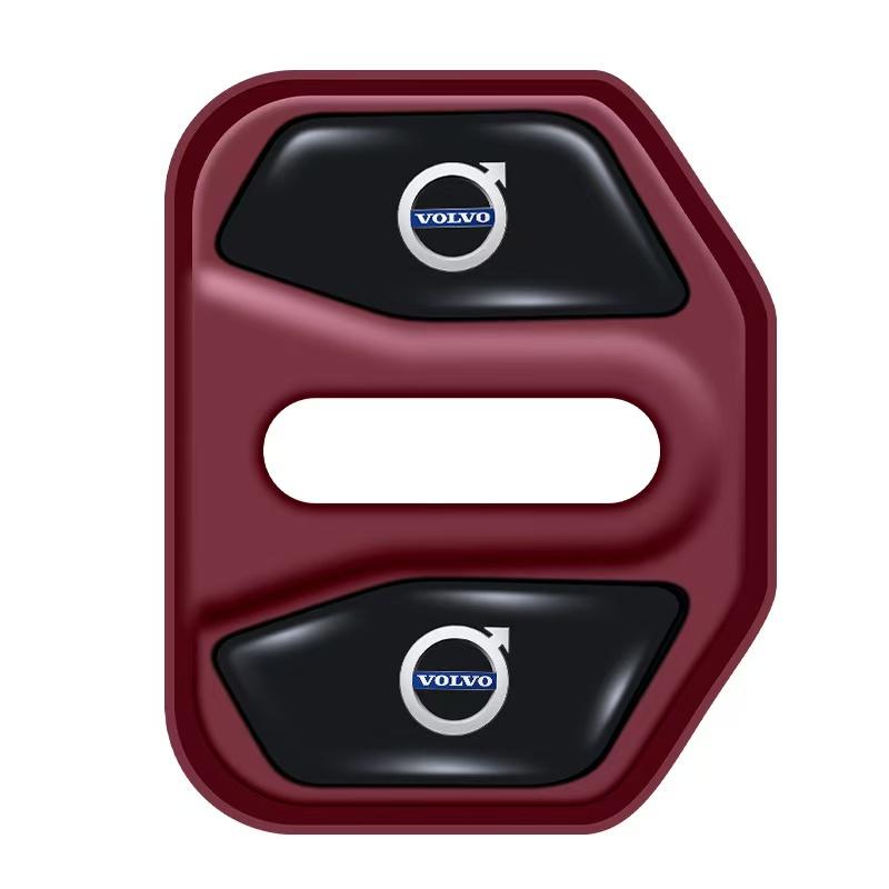 Car Silicone Door Lock Cover Protective Cap Sticker Accessories For Volvo Rdesign T6 AWD C30 C70 S40 S60 S70 S80 S90 V40 V50 V60
