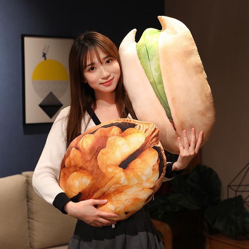 Nut Plushies Adorable Toy Almond Pistachio Cashew Walnut Cartoon Girls Sleep Pal