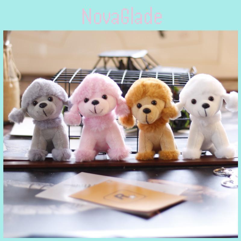 Adorable Plush Poodle Keychain Soft Stuffed Dog Accessory For Bags And Keys