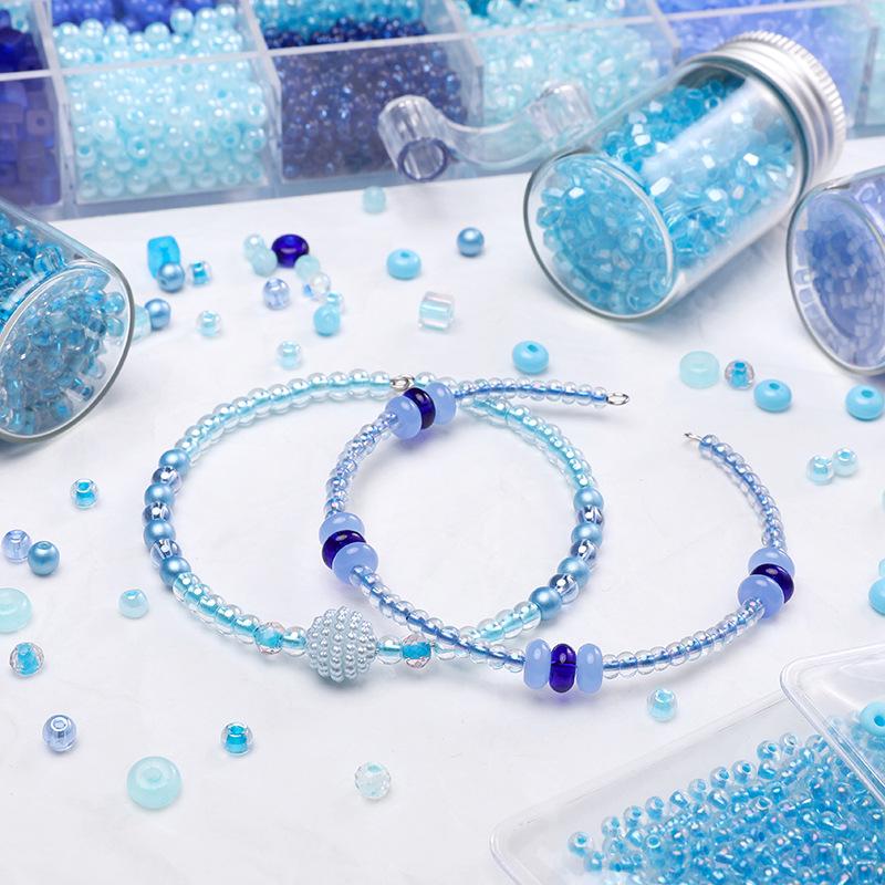Blauer Glas-Reiskorn-Haarnadel: Handgefertigter Schmuck-Accessoire im antiken chinesischen Stil