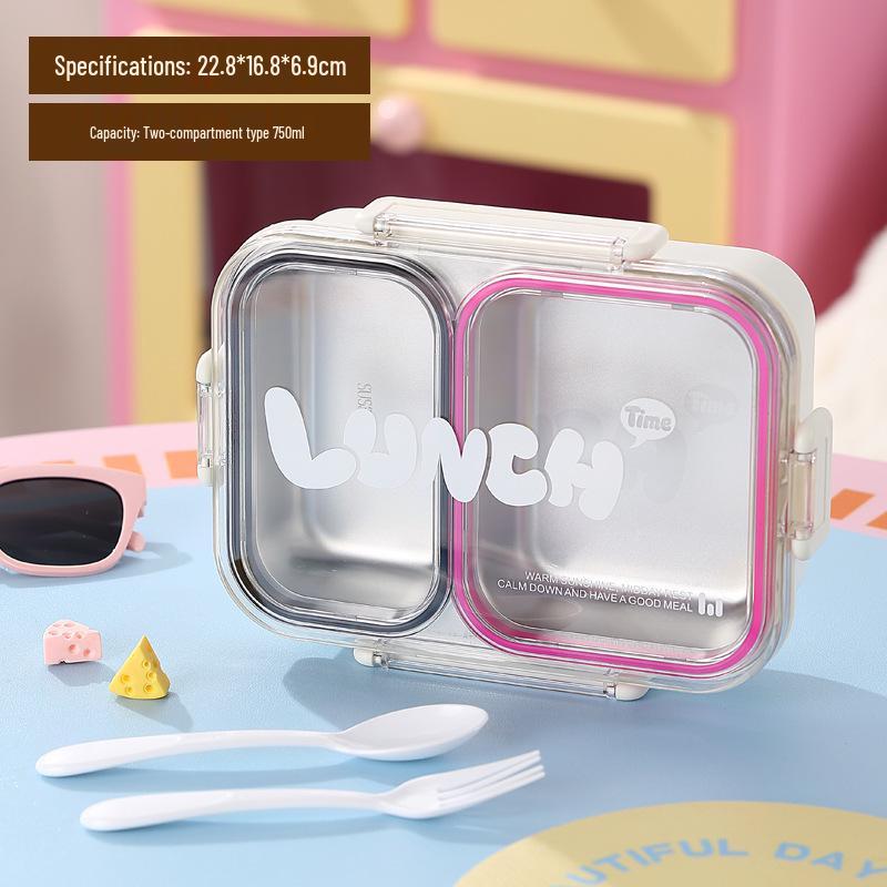 304 Stainless Steel Bento Lunch Box for Students and Office Workers - Microwave Safe and Leakproof