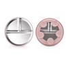 Stainless Steel Divided Children's Plate with Silicone Suction & Non-Slip Heat Insulation