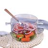 ZISIZ Double-Handle Transparent Glass Cooking Pot