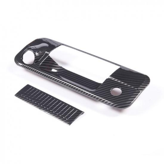 ABS Carbon Look Rear Tailgate Handle Cover Gate Handle Trim For Tundra 2007-2013