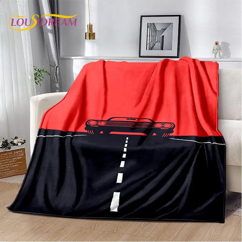 3D Racing Car Soft Plush Blanket,Flannel Blanket Throw Blanket for Living Room Bedroom Bed Sofa Picnic Hiking Leisure Napping