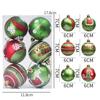 24/6pcs Christmas Ball Xams Tree Hanging Ornaments Red Green Plastic Balls Holiday New Year Party Decoration Hanging Pendant