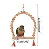 Parrots Bridge Hammock Swing Bridge Swing Standing Training Supplies Bridge Wood Hammock with Pearls Beads Toy