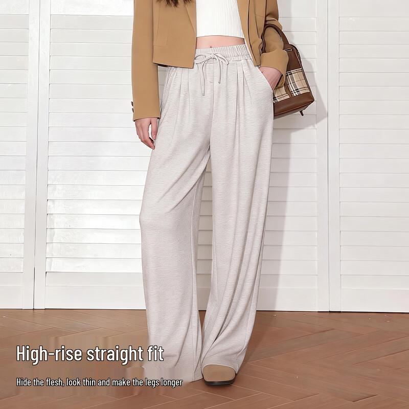 TonLion Women's High-Waisted Straight-Leg Casual Pants