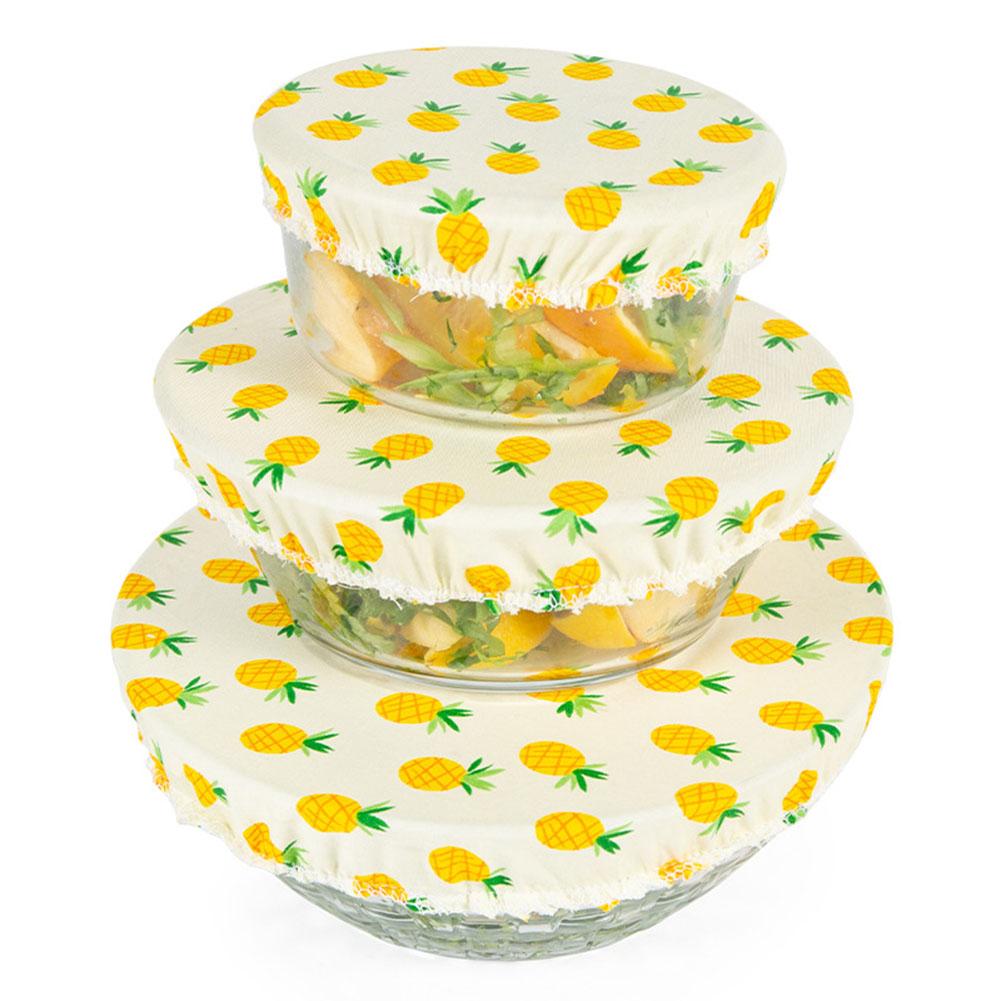3PC Reusable Fresh Keeping Food Wraps Eco-Friendly Reusable Keep Food Fresh Cover Kitchen Fresh-keeping Cloth
