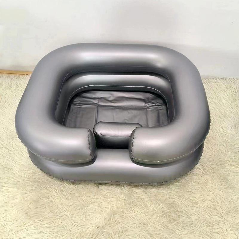 Bassin gonflable pour shampooing – Idéal pour les personnes alitées, post-opératoires, enceintes ou qui doivent rester allongées pour se laver les cheveux.