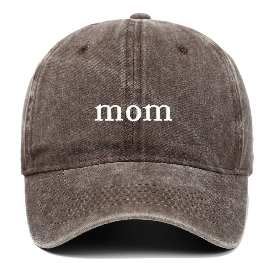 Retro Dad Mom Embroidery Baseball Cap Washed Cotton Adjustable Couple Cap Sunscreen Hats For Man Women