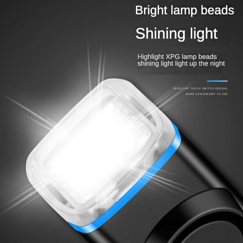 Bicycle Light with Horn Bike Horn-light USB Rechargeable LED Lighting Front Flashlight for Mtb Cycling Lamp Electric Horn 7