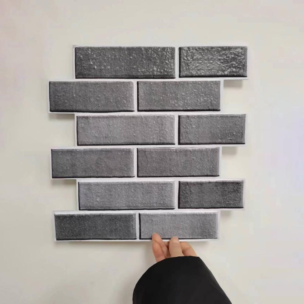 10 st 30x30 cm 3D Väggklistermärke Retro Tapet Tak Självhäftande Tapet Hem Kök Vardagsrum Bakgrundsvägg Dekor