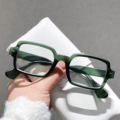 Luxury Brand Designer Vintage Anti Blue Light Square Glasses Women For Men Myopia Prescription Optical Eyeglasses Frame Uv400
