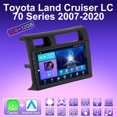 Radio samochodowe 2 DIN Android Carplay dla Toyota Land Cruiser serii LC 70 2007-2020 Odtwarzacz multimedialny Jednostka główna Stereo Nawigacja GPS BT WIFI 2+32GB