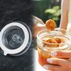 6pcs 4.53 Inch Silicone Sealing Ring Silicone Replacement Gaskets Rubber Seals for Mouth Glass Jars (White)