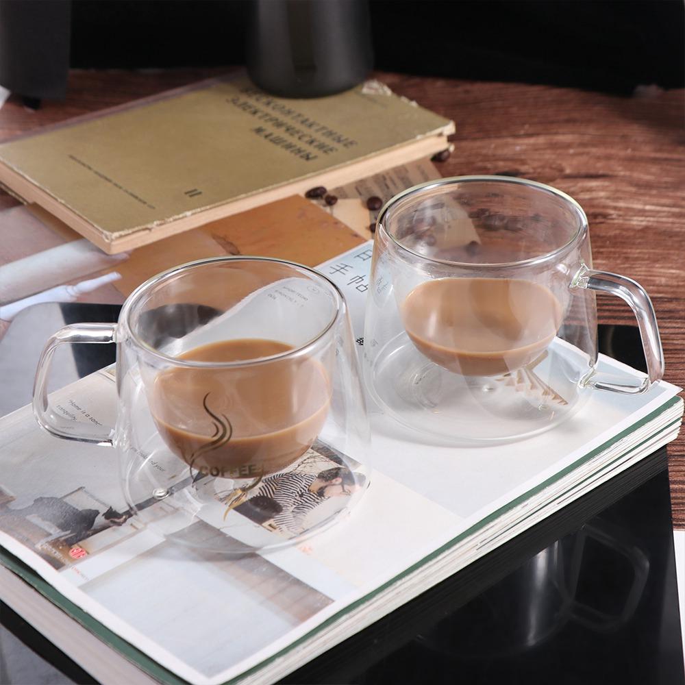 Transparent Coffee Mug with Handle Espresso Cup Wine Mug Tea Cup  Home