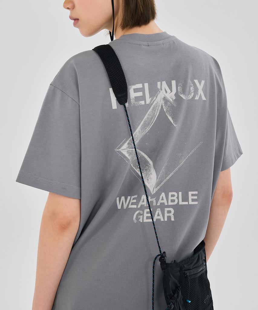 Hellinogseuweeo Magic Hours Logo Short Sleeve T-Shirt_Grey
