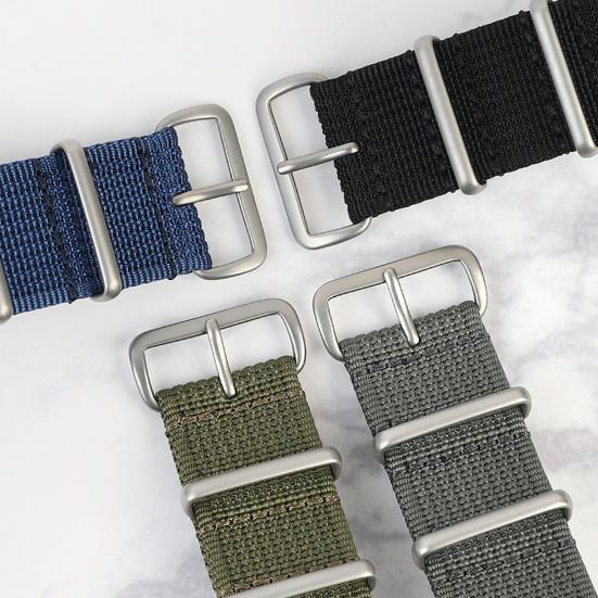 Nylon Watch Strap Replacement Breathable 18/20/22MM Women Men Braided Watch Wristband with Metal Pin Buckle Watch Accessories