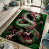 Vibrant Dragon Design Area Rug -Crystal Velvet, Non-Slip Rubber Backing, Perfect for Home, Restaurant, Coffee Shop