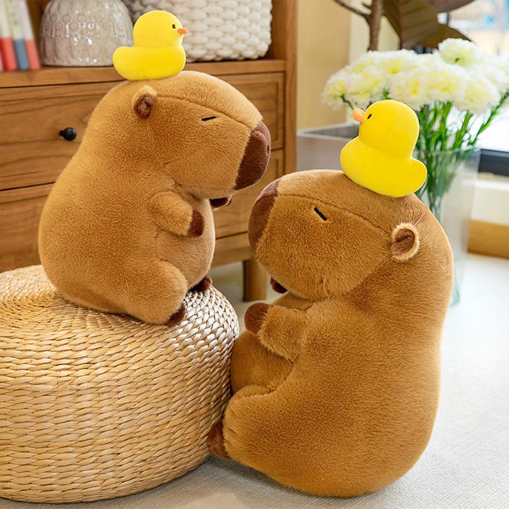 Cute Small Duck Capybara Stuffed Animals Capybara Toy Soft Comfortable Capybara Doll Early Education Toddlers Toy
