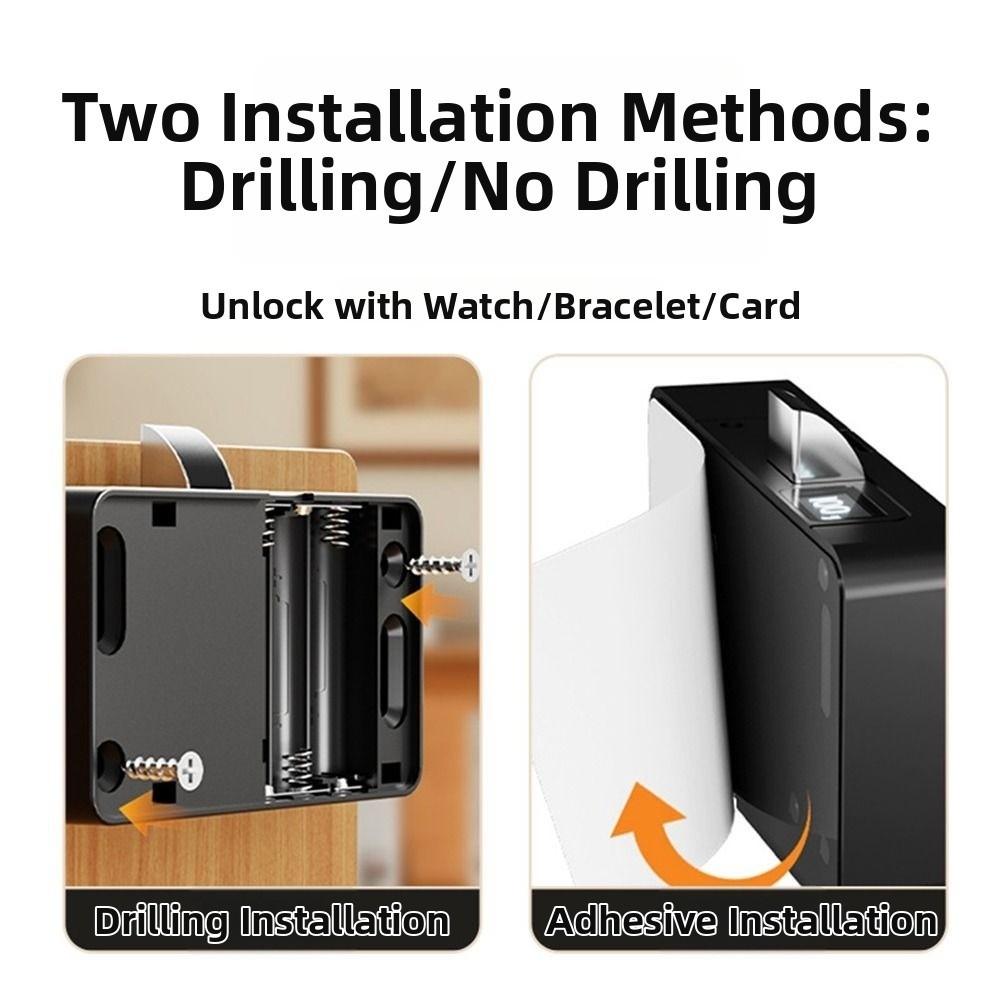 Card Swiping NFC Sensing Drawer Card Lock Non Perforated Swiping Invisible Lock Storage Lockers