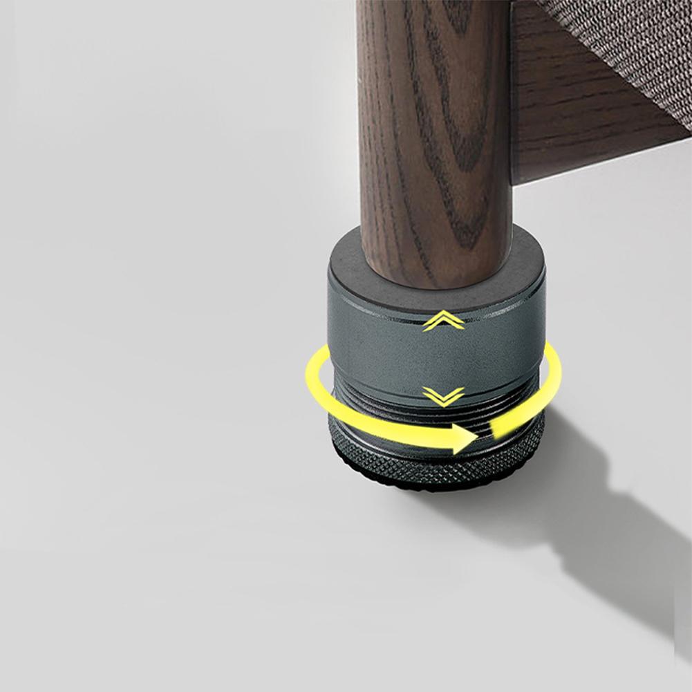 4pcs Furniture Leg Booster Pad Bed Riser Height Adjustable Table Sofa Feet Floor Protector Aluminum Alloy Cabinet Leg Feet Mat