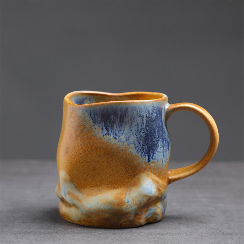 Zhai Jifeng Ceramic Cup Special-Shaped Creative Irregular Water Cup Supply Kiln Change High Value Coffee Cup