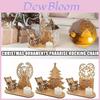Encantadoras Decorações de Natal de Madeira Feitas à Mão com Designs de Anjo e Árvore para Decoração Festiva de Casa