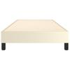 Box Spring Bed Frame Cream 90 X 190 Cm Faux Leather