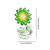 Collectible Sunflower Glass Ornament for Table Decoration Small Piece with Bud