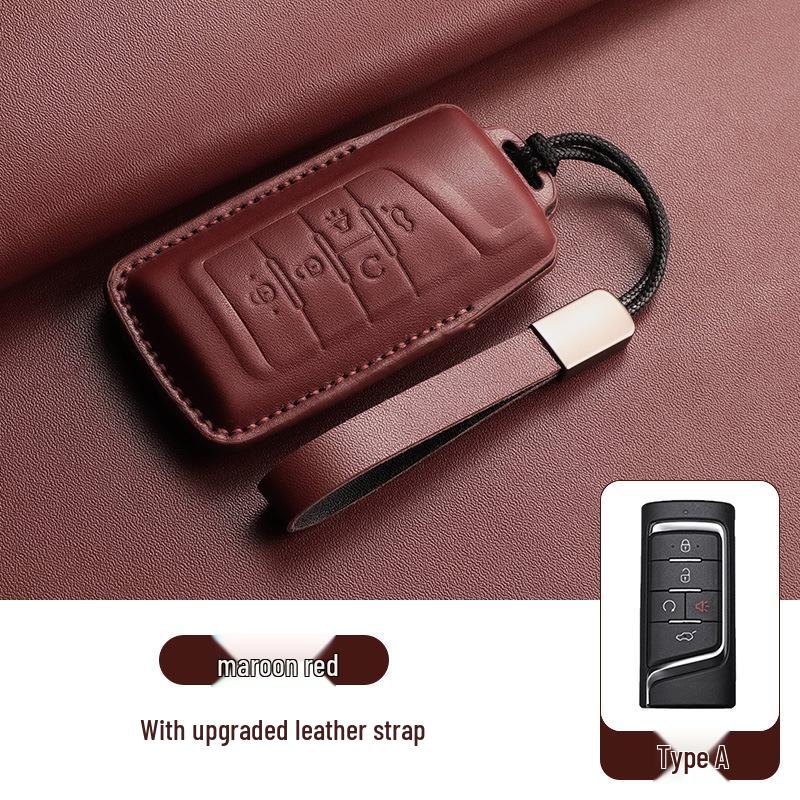 Genuine Leather Key Cover for GAC Trumpchi GS4, GS3, GS8, M8 - Hot Seller