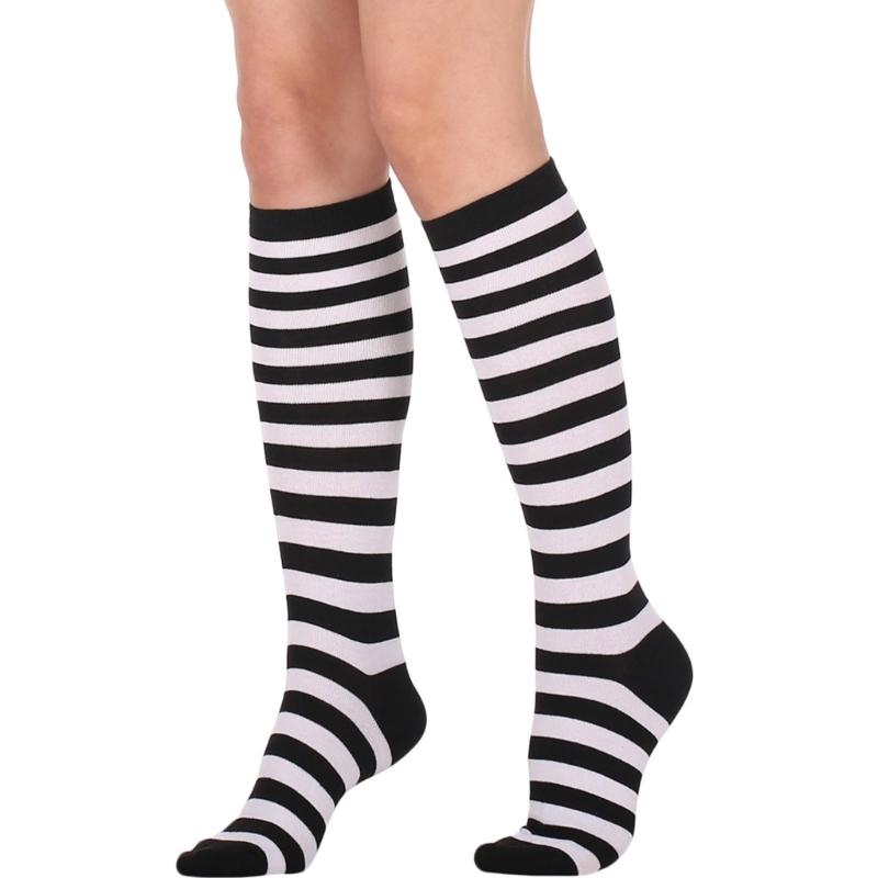 Women's Stripes Knee Highs Socks Long Tube Socks Stripes Stockings Athletic Stockings Stripe Calf Socks Cosplay Socks