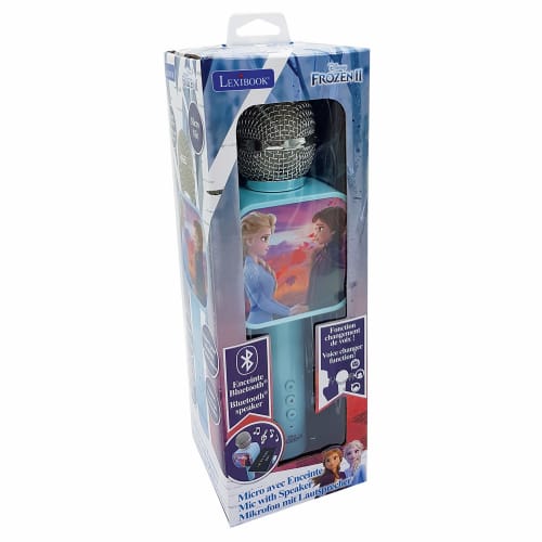 Lexibook MIC240FZ Bezdrátový mikrofon, Design Ledové království, Dětský karaoke mikrofon s měničem hlasu, Kompatibilní s Bluetooth, Autentický