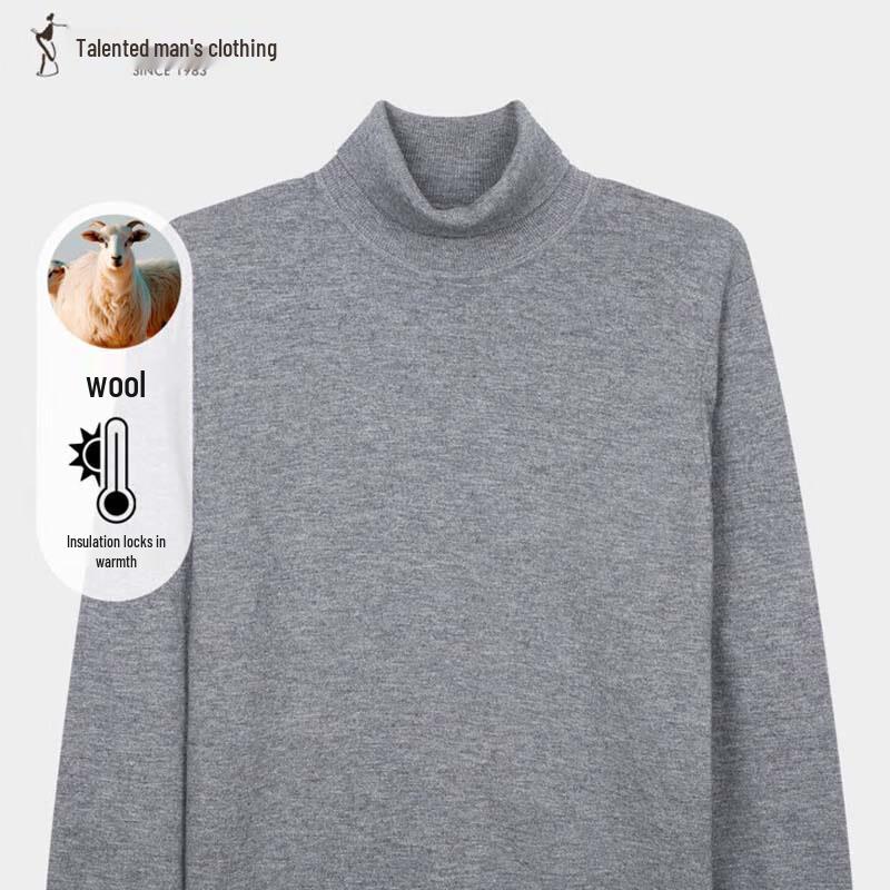 

TRIES Men s Slim Fit Turtleneck Wool Sweater 2XL 180/52