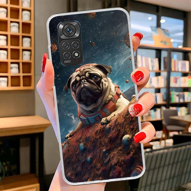 Love Pugs Cute Dog Cover Phone Case For Xiaomi Redmi Note 15 14 13 12 11 10 Pro Plus 14S 12S 11S 11T 11E 10S Soft Fundas Shell R