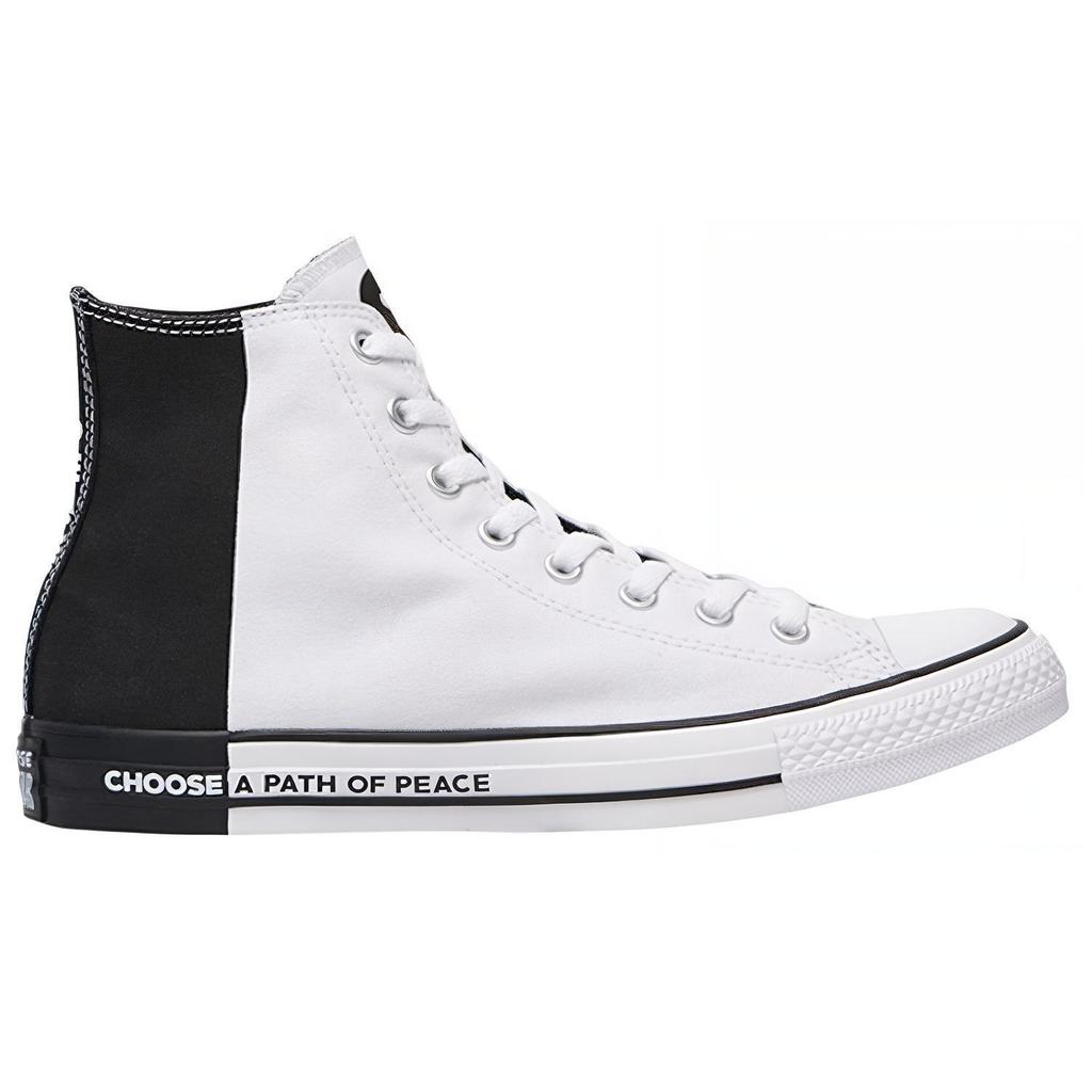 Converse Chuck Taylor All Star High Choose A Path Of Peace Unisex Sneakers White Black 165767F