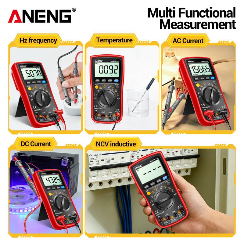 ANENG AN870 Multimeter 19999 Counting LCD Backlight Display On/Off Beep Automatic Shutdown Anti fall Electrical Multi meter