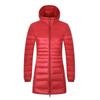 Spring Fall Medium Long Down Jacket Women Ultra Light Warm Hoodie Jacket White Duck Down Coat S-7XL