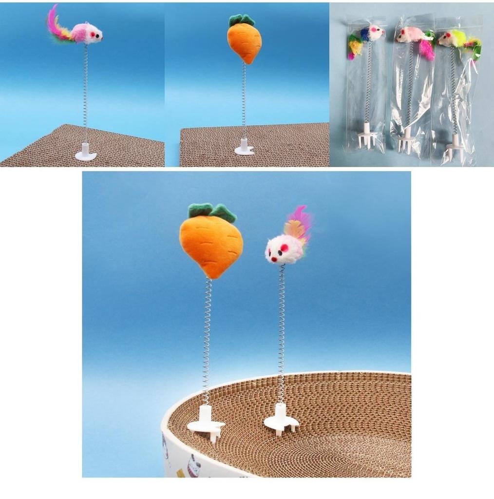 Fun Corrugated Paper Cat Scratching Board Toy Self-entertainment For Cats Durable Plastic Material Random Colors Design Or Carrot)