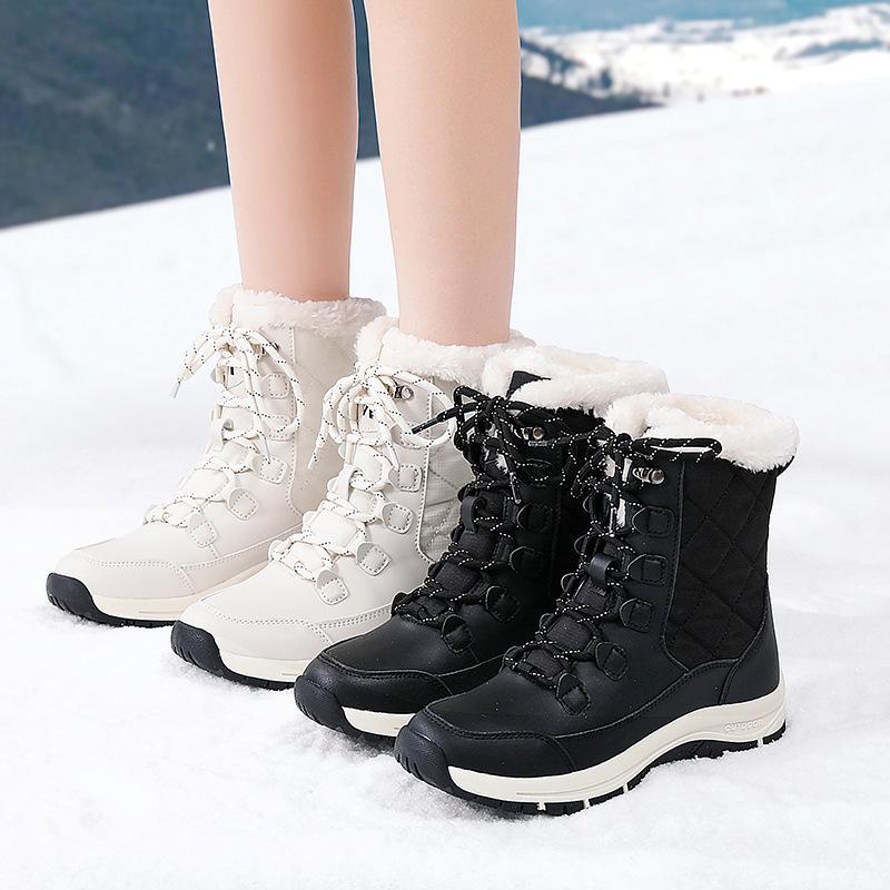 New Snow Boots Women's Winter Velvet Warm Thick-soled High-top Boots Women's Comfortable Non-slip Casual Women's Shoes