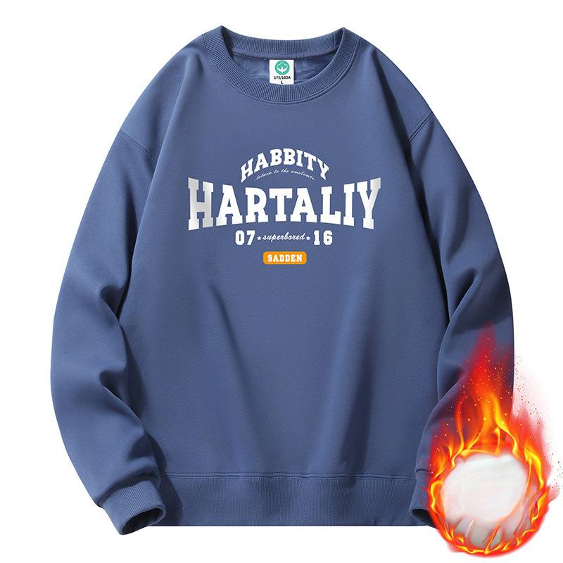 Sweter z okrągłym dekoltem Męski Uczniowie Nowy Aksamitny Trend Luźna Koszula Bazowa Para Codzienny Wszechstronny Top