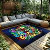 Unique Bohemian Area Rug Non-Slip Floor Mat Washable Indoor Outdoor Decor Modern Abstract Patterned Home Accent Rug Gift Idea