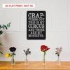 Funny Metal Tin Sign 8x12 Black & White Humorous Wall Art for Man Cave, Garage, Bar, Circus Quote Decor