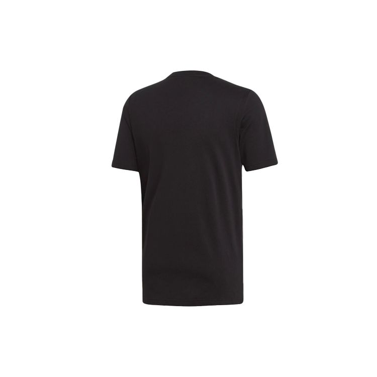 Adidas Originals Trefoil Logo Contrast Round Neck Short Sleeve T-Shirt Men Tops Black ED7043