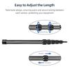 HUNYA Handheld Microphone Boom Arm, 6 Sections, Extendable Microphone Arm, Carbon Fiber Boom Pole, for Microphones, 14-inch Screw & Thread, with Foam