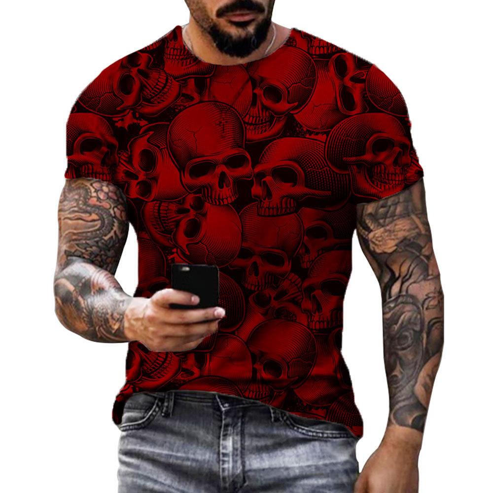 New Handprint 3D Printed Pattern Abstract Personalized Street Men's Casual Loose T-shirt