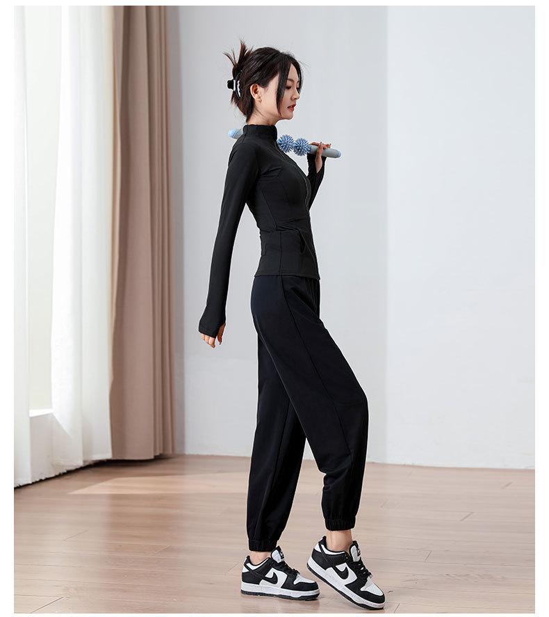 Women's Quick-Dry Yoga & Running Set: Sunscreen Jacket & Casual Pants